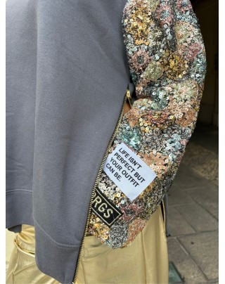 Felpa paillettes multicolor