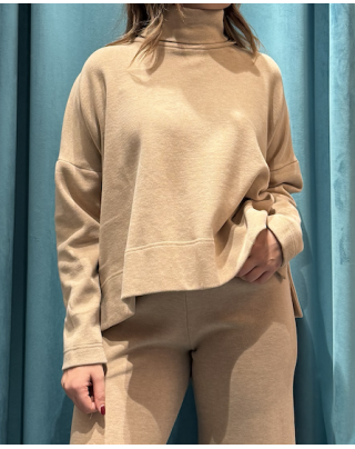 Collo alto hill tricot beige