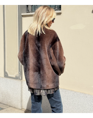 Cappotto eco pelliccia 
