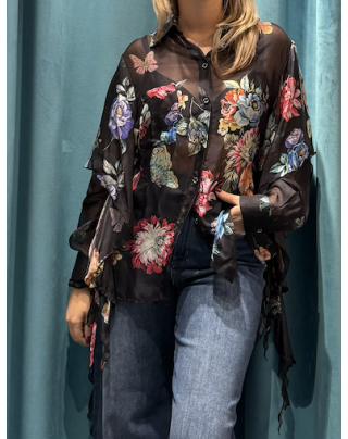 Camicia English garden black