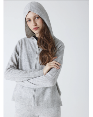 Felpa cashmere light heather grey
