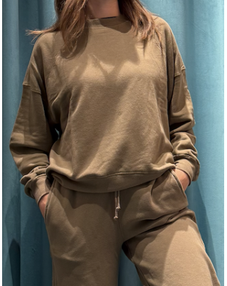 Felpa tuta verde militare