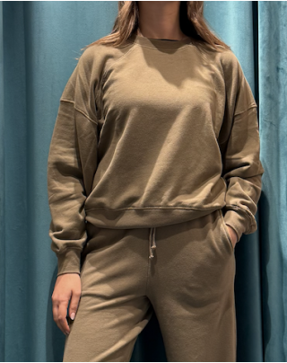 Felpa tuta verde militare