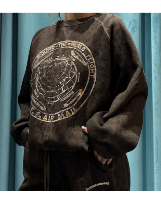 Felpa Leopardata Air Mail Crew