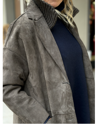 Cappotto Angelique imbottito goat suede