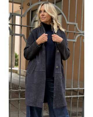 Andromeda knit bonded suede