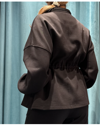 Giacca nera coulisse