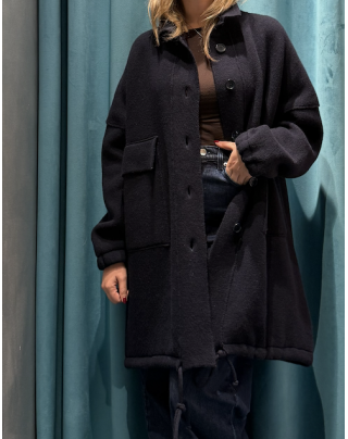 Cappottino in maglia blu