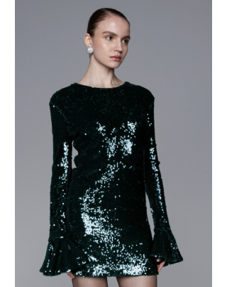 Abito paillettes smeraldo