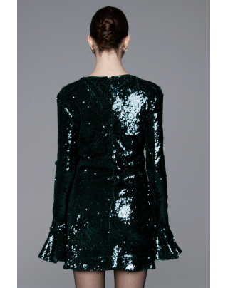 Abito paillettes smeraldo