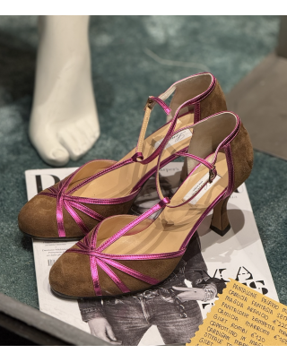 Scarpa Tangero Camoscio e fucsia