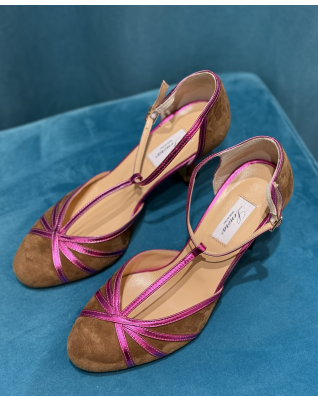 Scarpa Tangero Camoscio e fucsia
