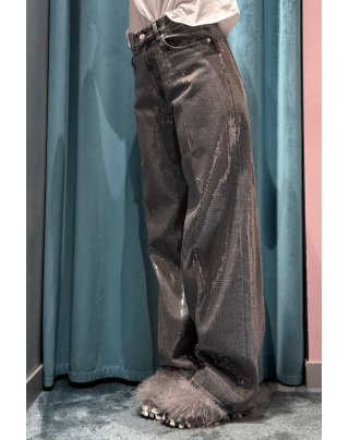 Jeans paillettes Gea grey
