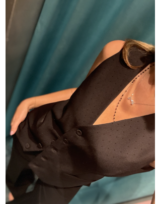 Gilet monopetto nero