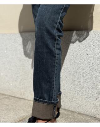 Jeans Carla risvolto caffe