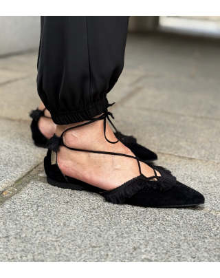 Ballerina con lacci nera